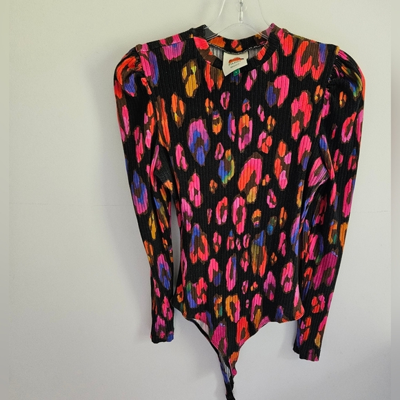 Farm Rio Bodysuit Leopard Print Multi-color - Picture 1 of 4